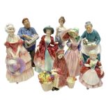 Eight Royal Doulton figures