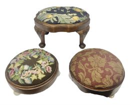 Victorian needlework footstools