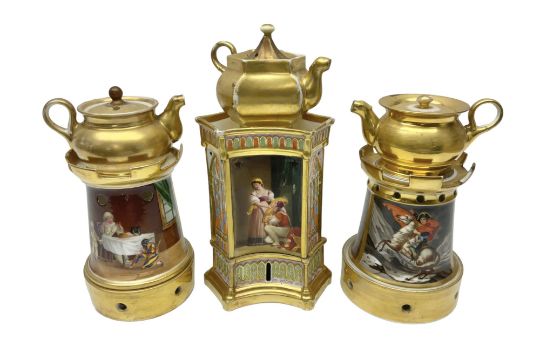 Three 19th century continental teapots and warmers - Image 1 of 24