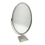 Silver plated table top swing mirror