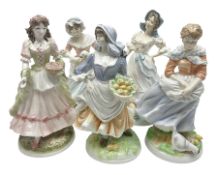 Five Royal Worcester figures