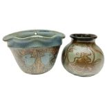 John Egerton (c1945-): studio pottery stoneware vase
