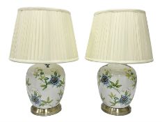 Pair of lamps of baluster form