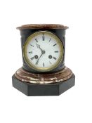 French - 8-day Belgium slate mantle clock c 1870
