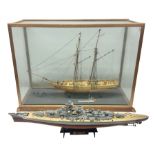 Cased scale built wooden model schooner "Scottish Maid 1839"