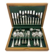 Canteen of silver plated Kings pattern cutlery for six place settings