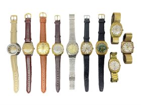 Nine automatic wristwatches including Sekonda