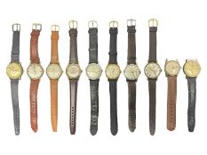 Seven manual wind wristwatches including Tissot