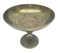 19th century French brass pedestal bowl