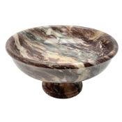 Pink veined marble bowl