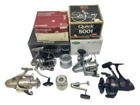 Four fixed spool reels