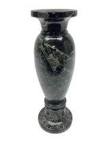 Black marble vase