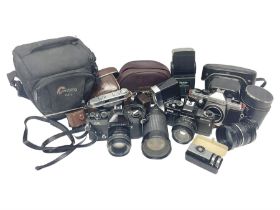 Collection of cameras and equipment