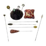 Ten Victorian and later hatpins