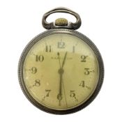 Early 20th century silver open face lever pocket watch by Hamilton