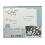 Birthday card and postcard signed by Anita Dobson and Brian May