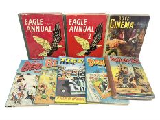 Eight children's annuals including Eagle Annual no. 1 & 2