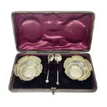 Pair of Victorian silver open salts