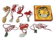 Collection of jade jewellery
