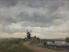 W B Rowe (British exh.1914): Windmill under Stormy Skies