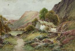 Harry James Sticks (British 1867-1938): 'A Cumbrian Homestead'