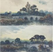 T Wilton (British 19th/20th century): 'Pulborough - Sussex' and 'Evening
