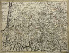 Guillaume Delisle (French 1675-1726): 'Carte du Bearn de la Bigorre de l' Armagnac et des Pays Voisi