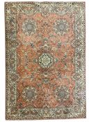 Persian design peach ground carpet