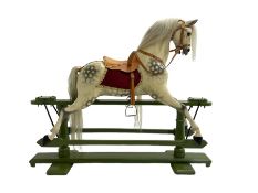 Attributed to F. H. Ayres - early 20th century carved wooden dapple grey rocking horse