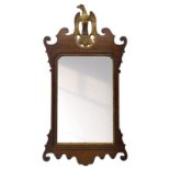 Chippendale design mahogany framed wall mirror
