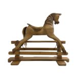 Terry White for White Horses (Hertfordshire 20th century) - Carved pine rocking horse