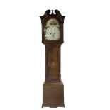 Charles Fletcher of Barnsley - Oak and Mahogany 8-day longcase clock