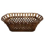 Cast iron garden planter in the form of a latticework basket