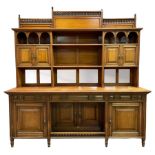 Late Victorian walnut dresser