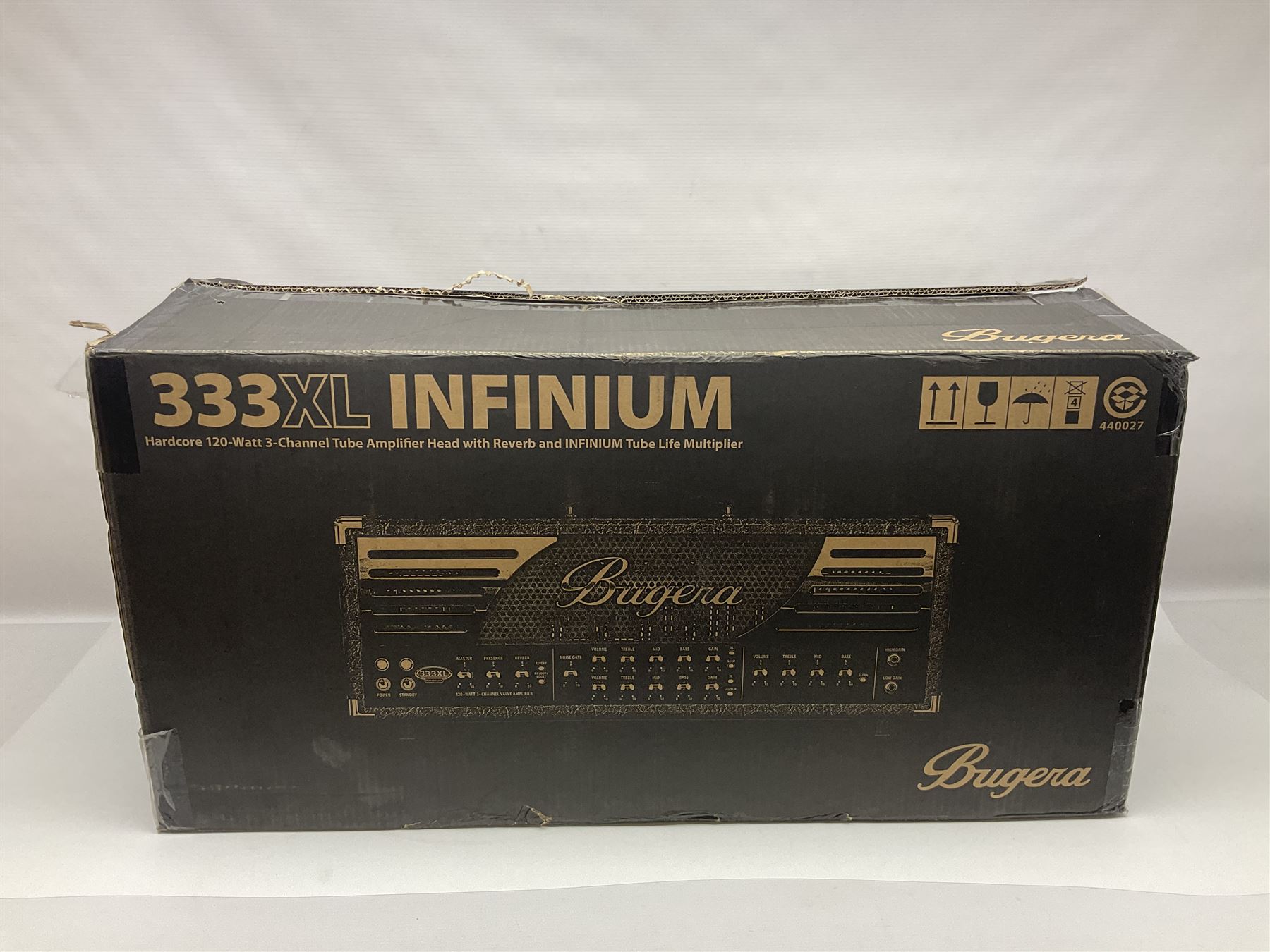 As new Bugera 333XL Infinium Hardcore 120-watt 3-channel tube amplifier head with reverb and Infiniu - Image 7 of 19