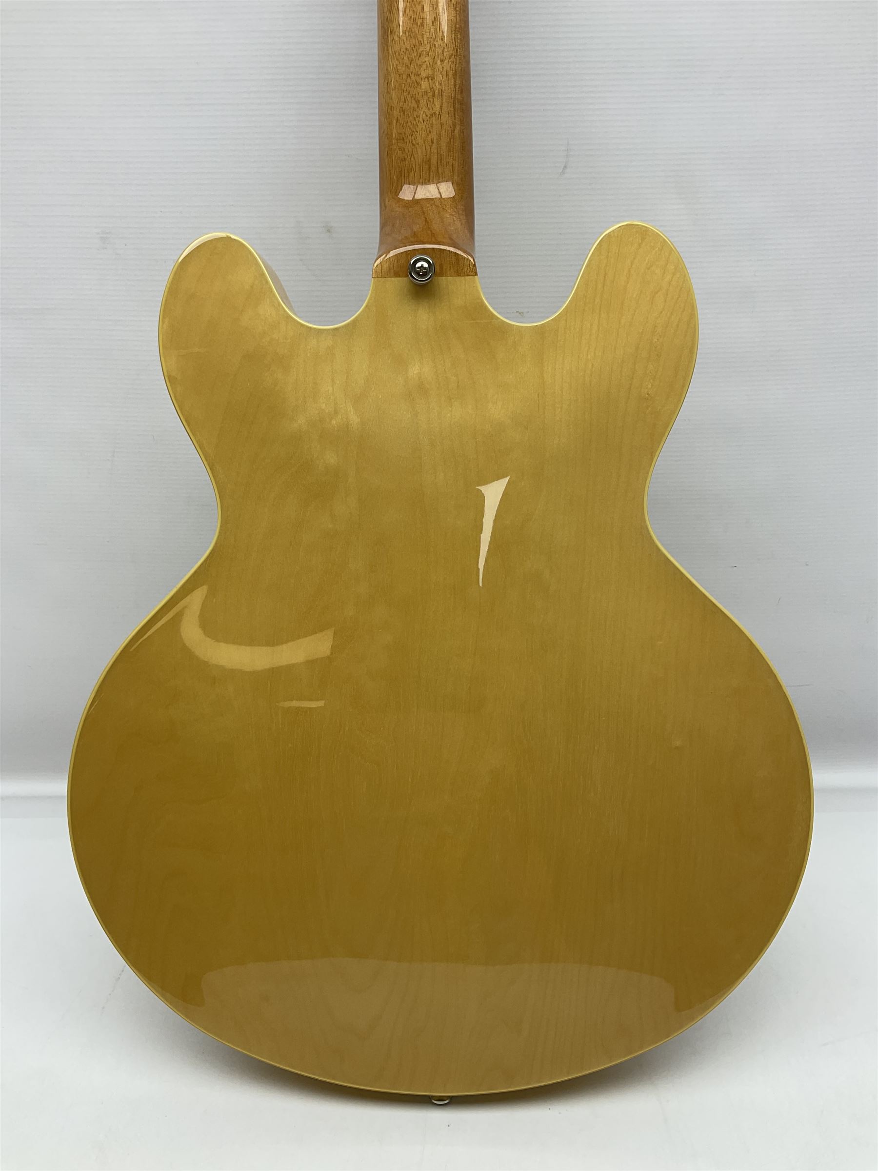Epiphone Casino NA semi-acoustic guitar with natural maple finish and P90 pick-ups - Image 14 of 17