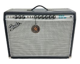 Fender model 68 Custom Vibrolux Reverb amplifier with 2 x 10" speakers and two output valves; serial
