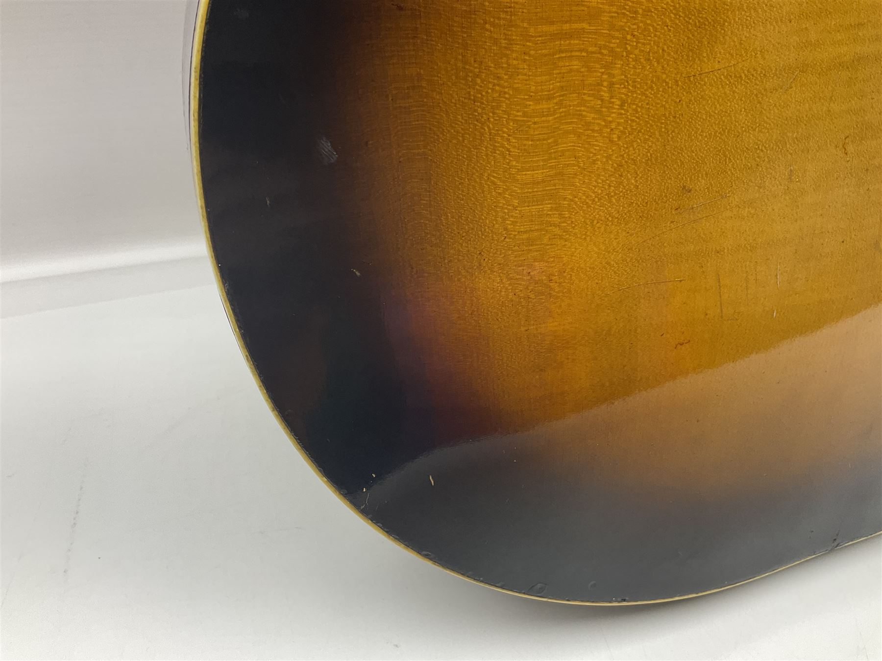 Clifford Essex Paragon De Luxe handmade acoustic guitar c1936 with tobacco sunburst finish and origi - Image 14 of 24