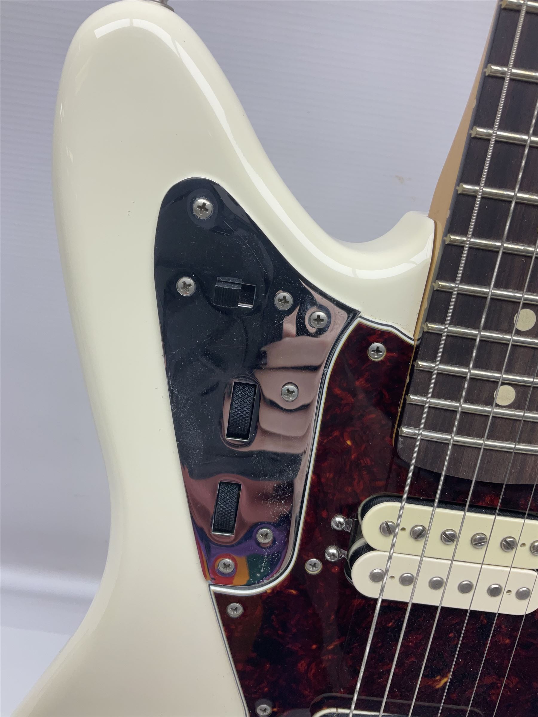 Mexican Fender Jaguar electric guitar with Humbucker pick-ups and tremolo arm - Image 6 of 20