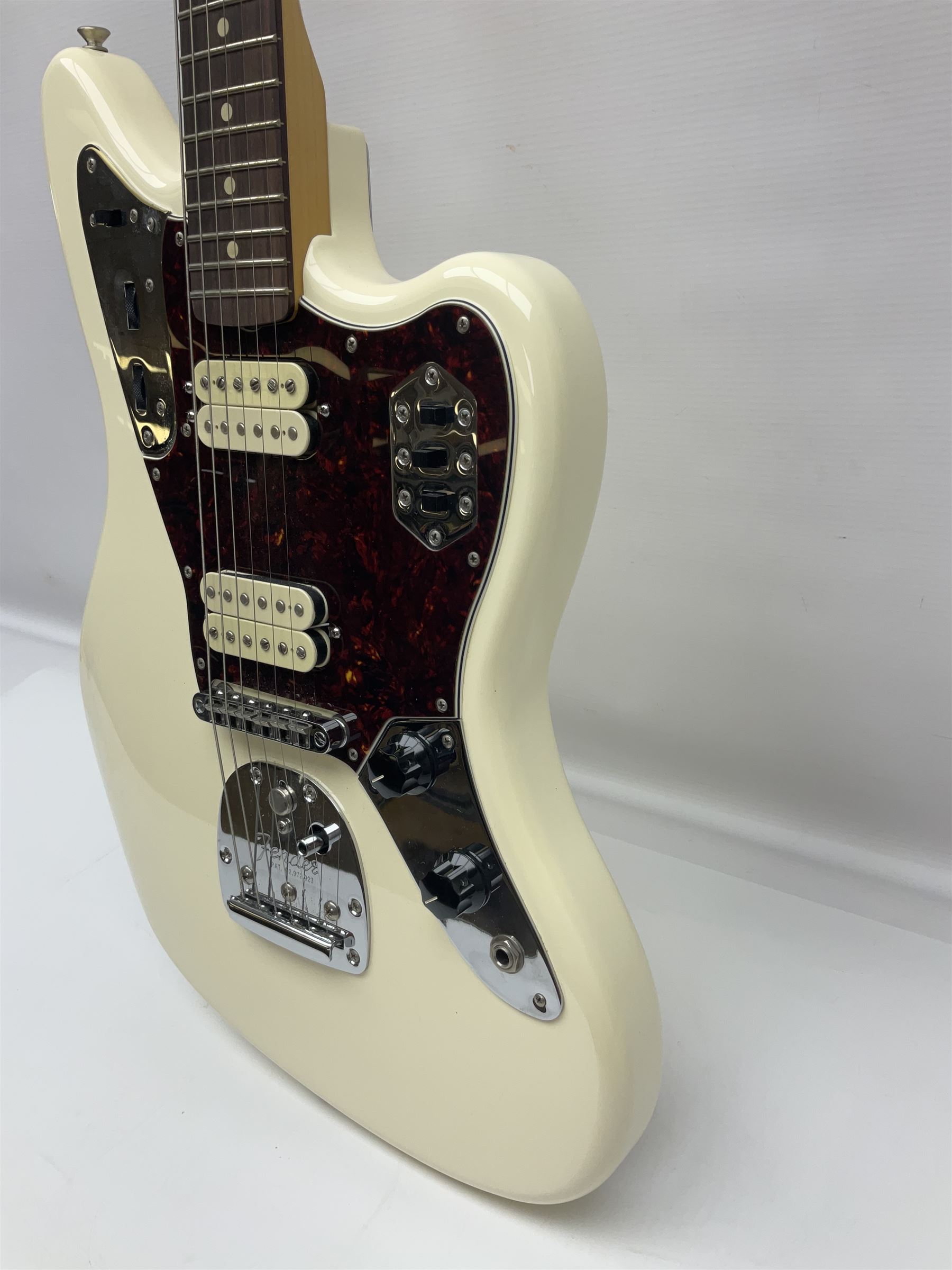 Mexican Fender Jaguar electric guitar with Humbucker pick-ups and tremolo arm - Image 8 of 20