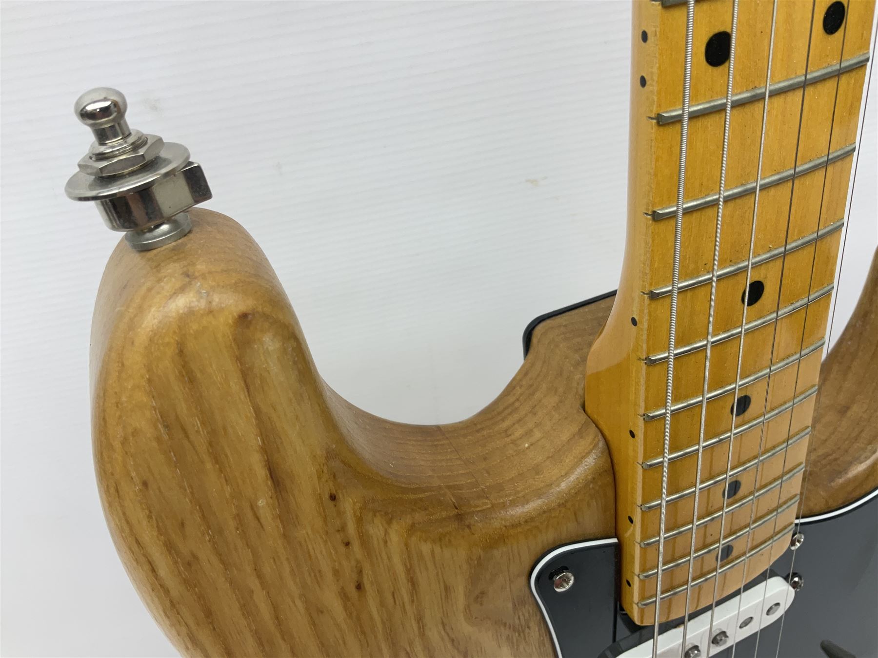 Fender Stratocaster copy electric guitar with natural two-piece ash body - Image 6 of 17