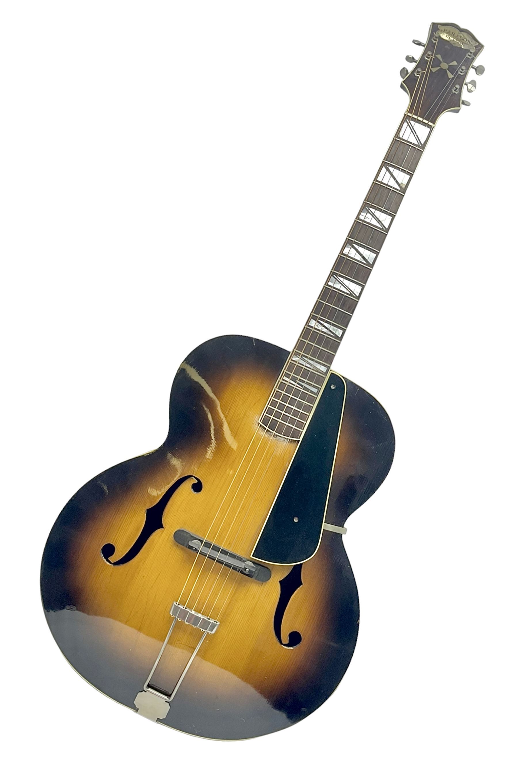 Clifford Essex Paragon De Luxe handmade acoustic guitar c1936 with tobacco sunburst finish and origi