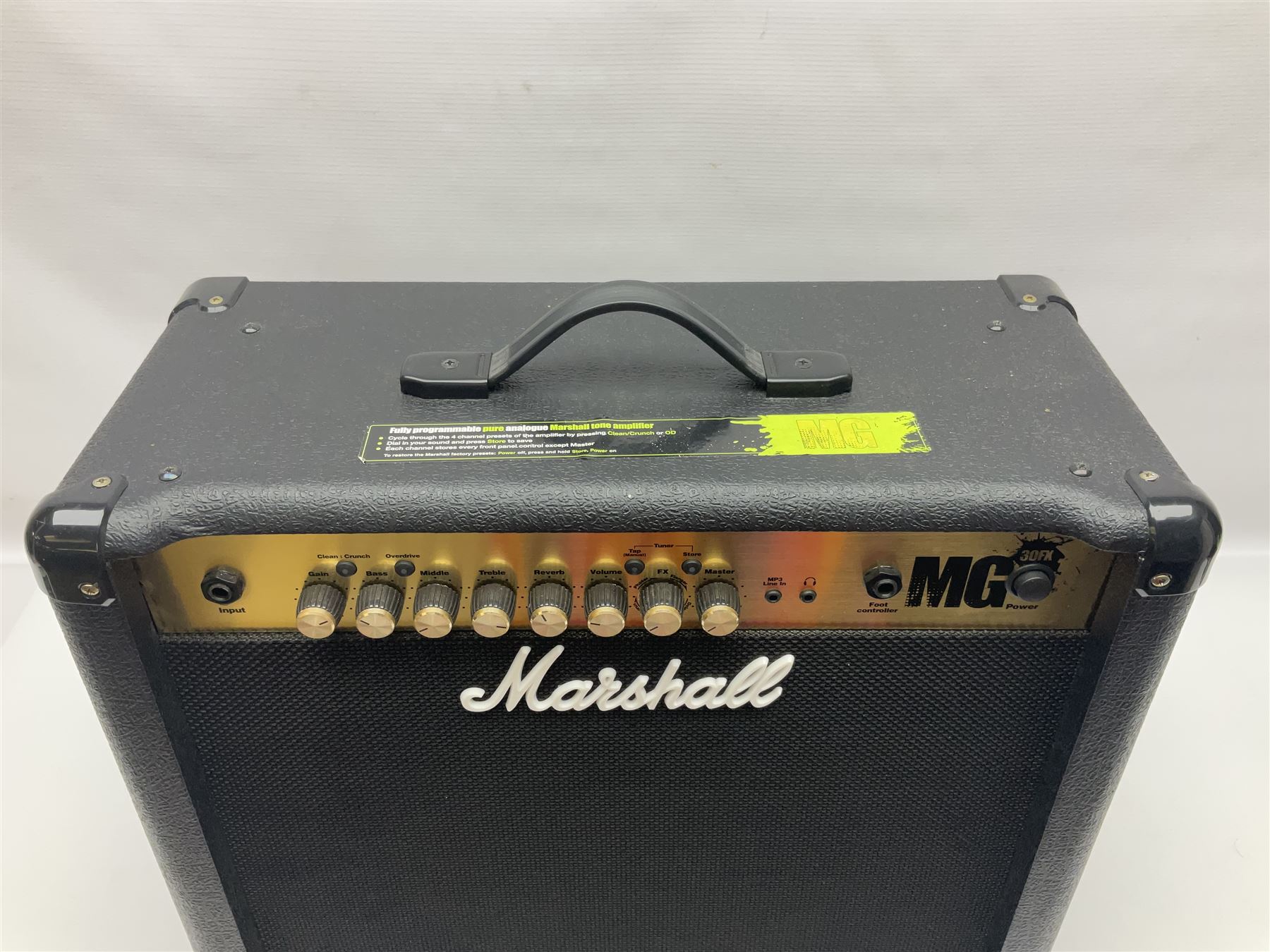 Marshall MG Series 30DFX amplifier L47.5cm; with Marshall MG fully programmable foot controller; bot - Image 3 of 13