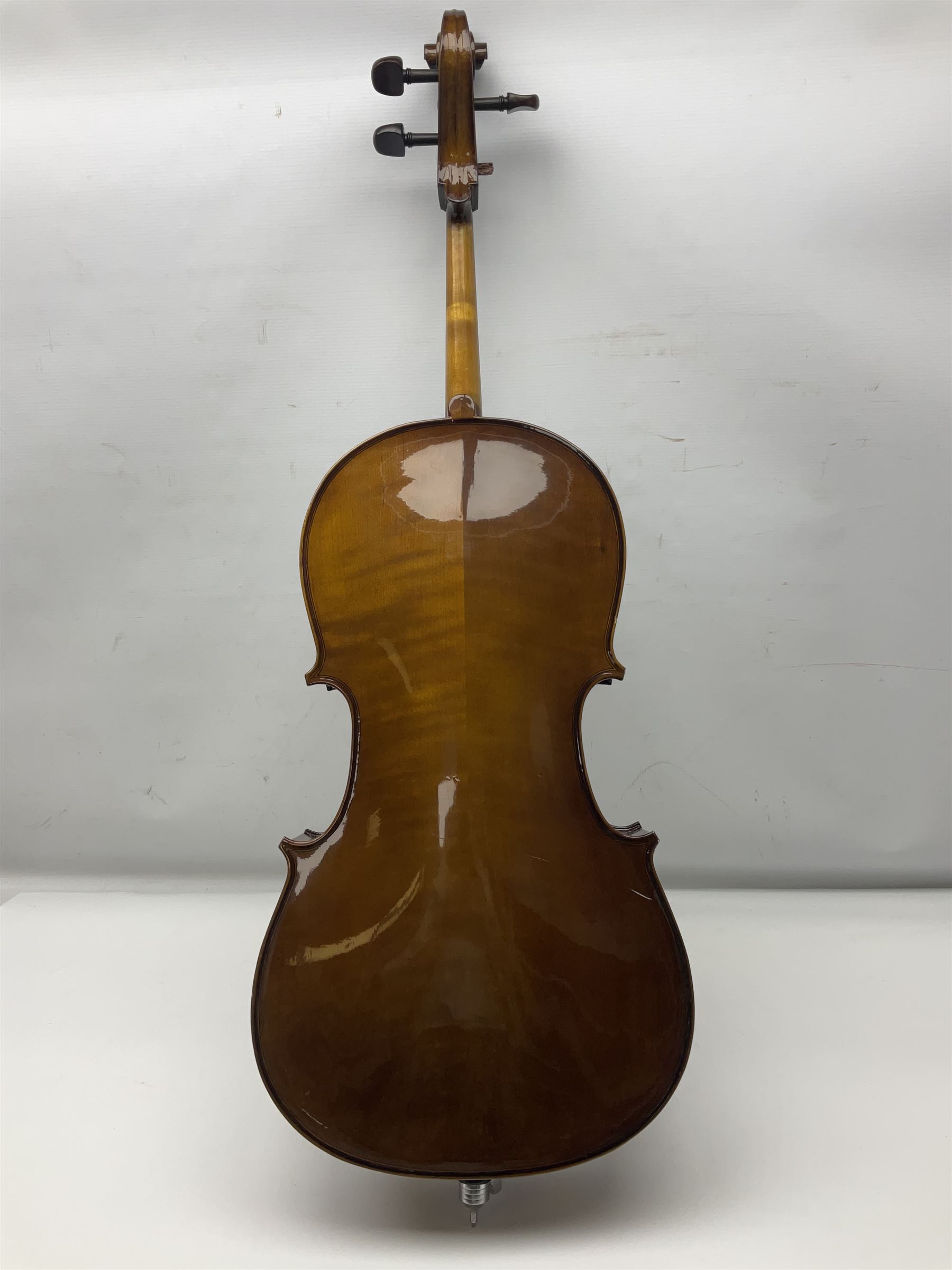 Stentor Student I quarter-size cello with 59.5cm two-piece maple back and ribs and spruce top; bears - Image 2 of 15