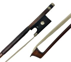 German nickel mounted pernambuco violin bow L74cm