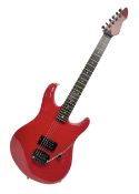 American Peavey Nitro 1 hand-made electric guitar in red with Kahler tremolo