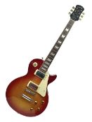 Epiphone Les Paul Gibson electric guitar in two-tone red sunburst finish