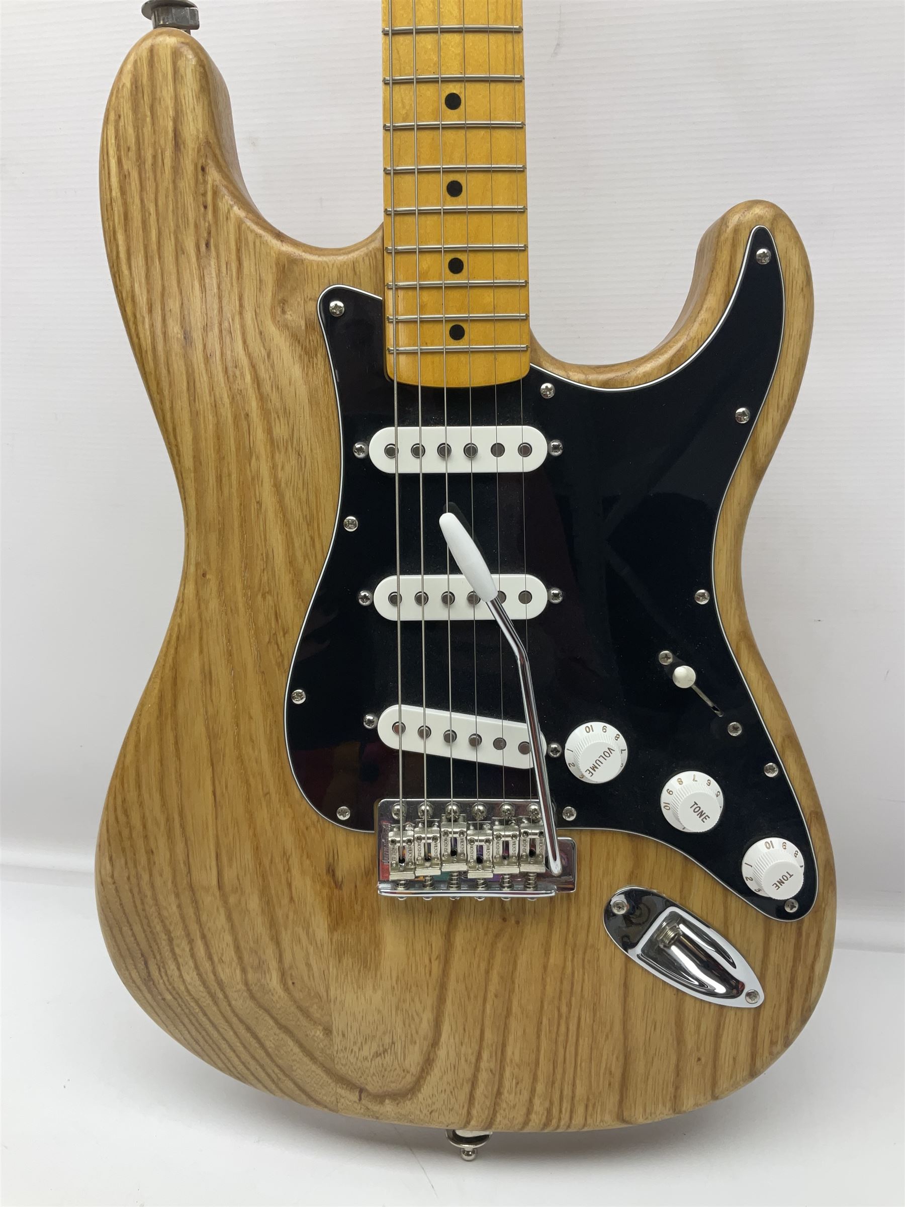 Fender Stratocaster copy electric guitar with natural two-piece ash body - Image 7 of 17