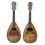 Late 19th century Italian lute back mandolin with segmented bowl back