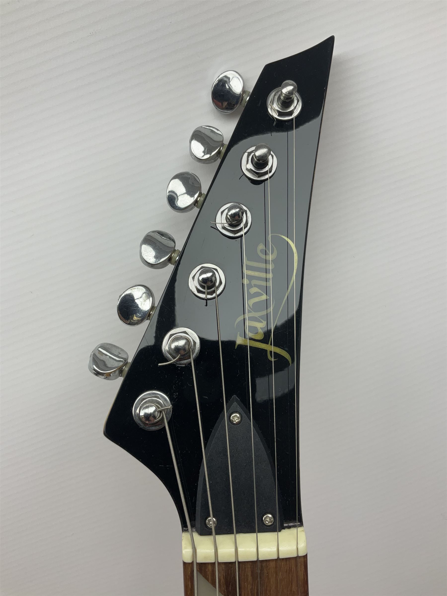 Jaxville X-Factor six-string electric guitar with three-tone X-shaped body L116cm overall. - Image 8 of 13